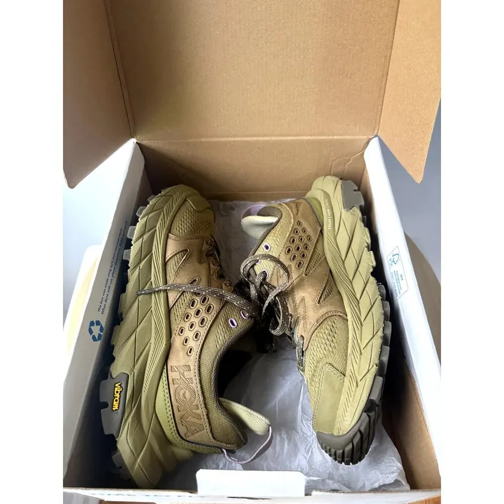 HOKA Anacapa Breeze Low Womens 5.5 Green Moss Dark Olive Hiking Shoes